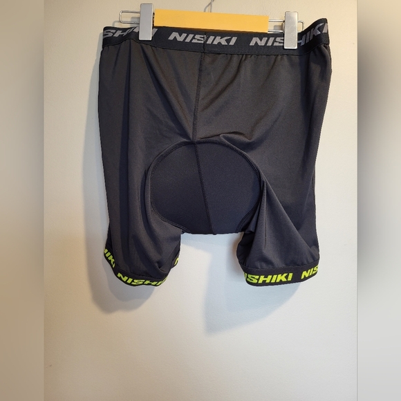 Nishiki Black Cycling Shorts with Neon Accents, Size 30 - Picture 4 of 4